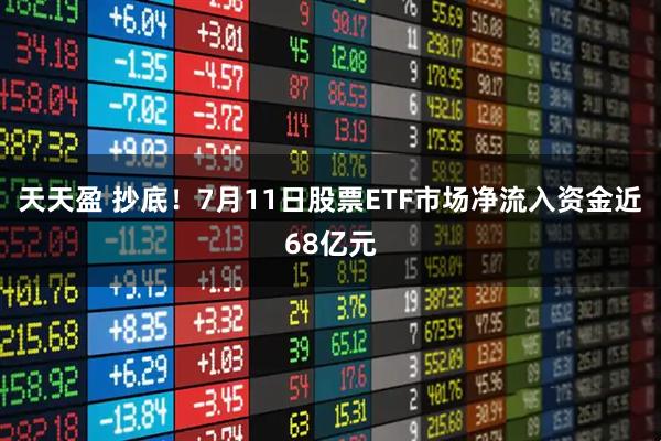 天天盈 抄底！7月11日股票ETF市场净流入资金近68亿元