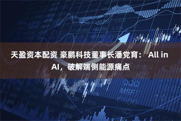 天盈资本配资 豪鹏科技董事长潘党育： All in AI，破解端侧能源痛点